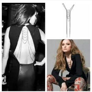 NWT Monika Chiang Gunmetal Rocker Body Chain